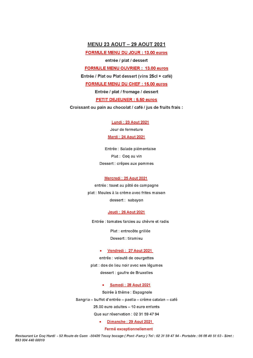 Menu Le Coq Hardi A Pont-Farcy-9